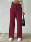 The Everyday Adjustable Pant — Knit (Wine Red)