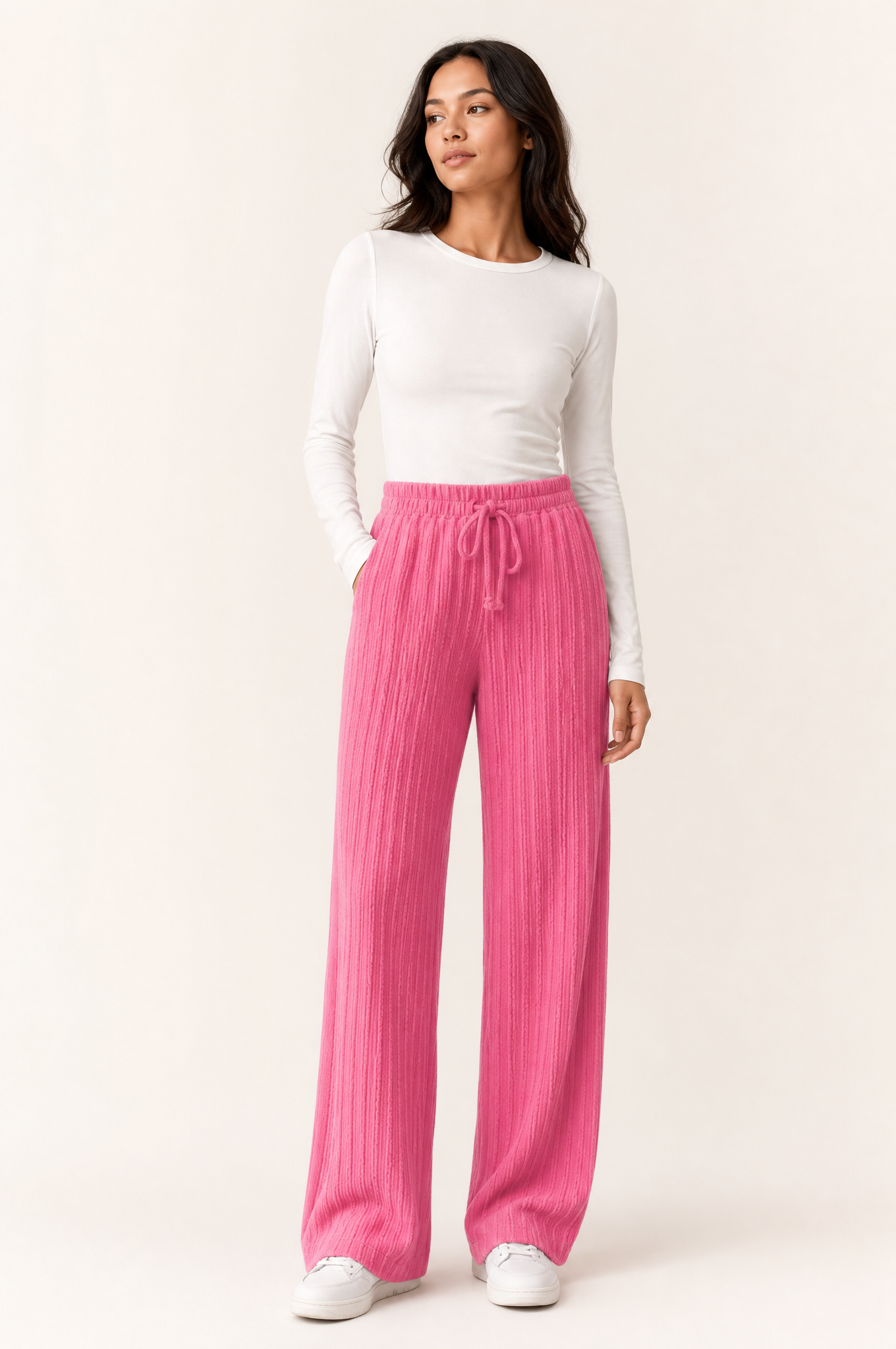 The Everyday Adjustable Pant — Knit (Pink)