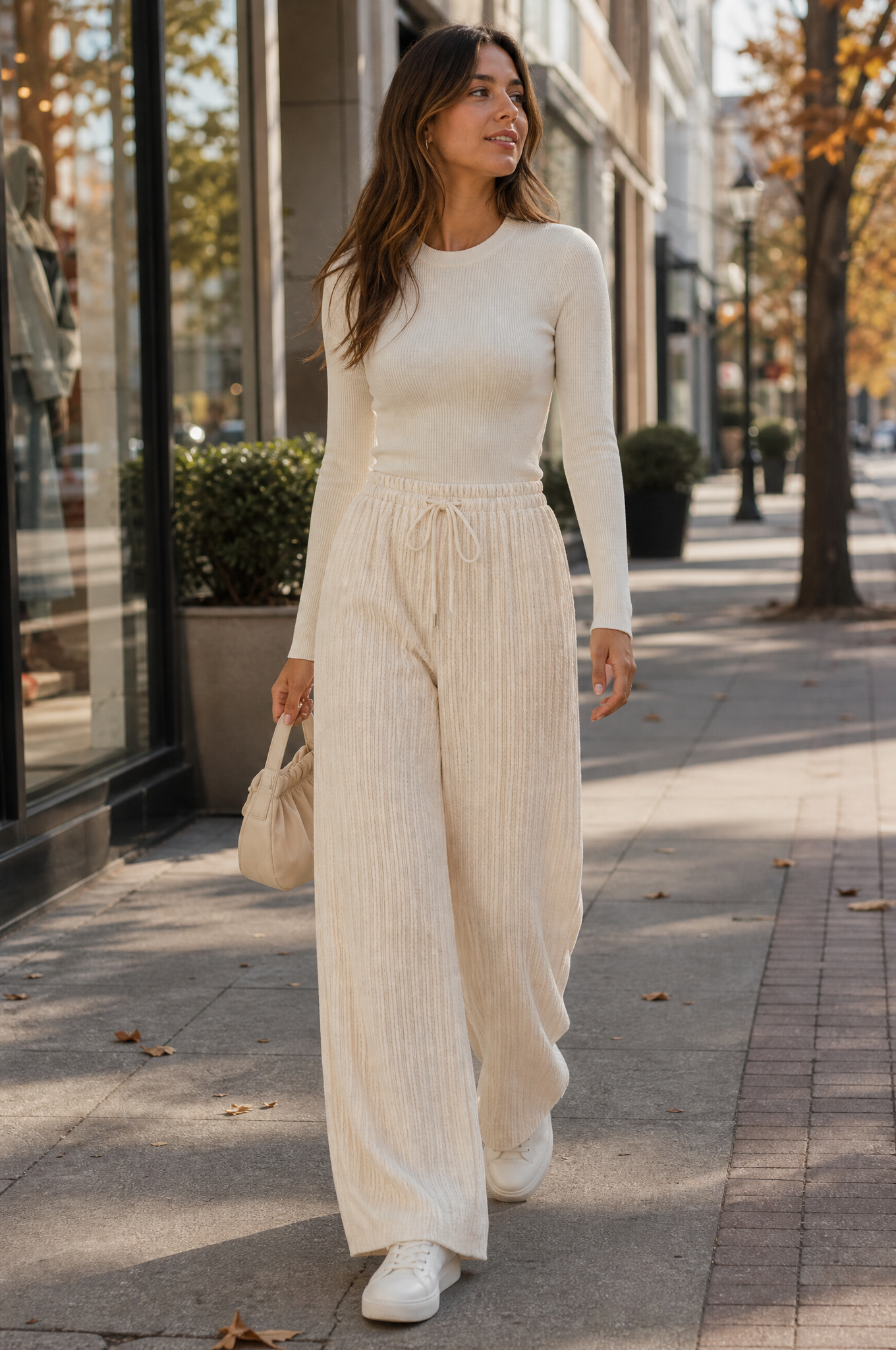 The Everyday Adjustable Pant — Knit (Apricot)