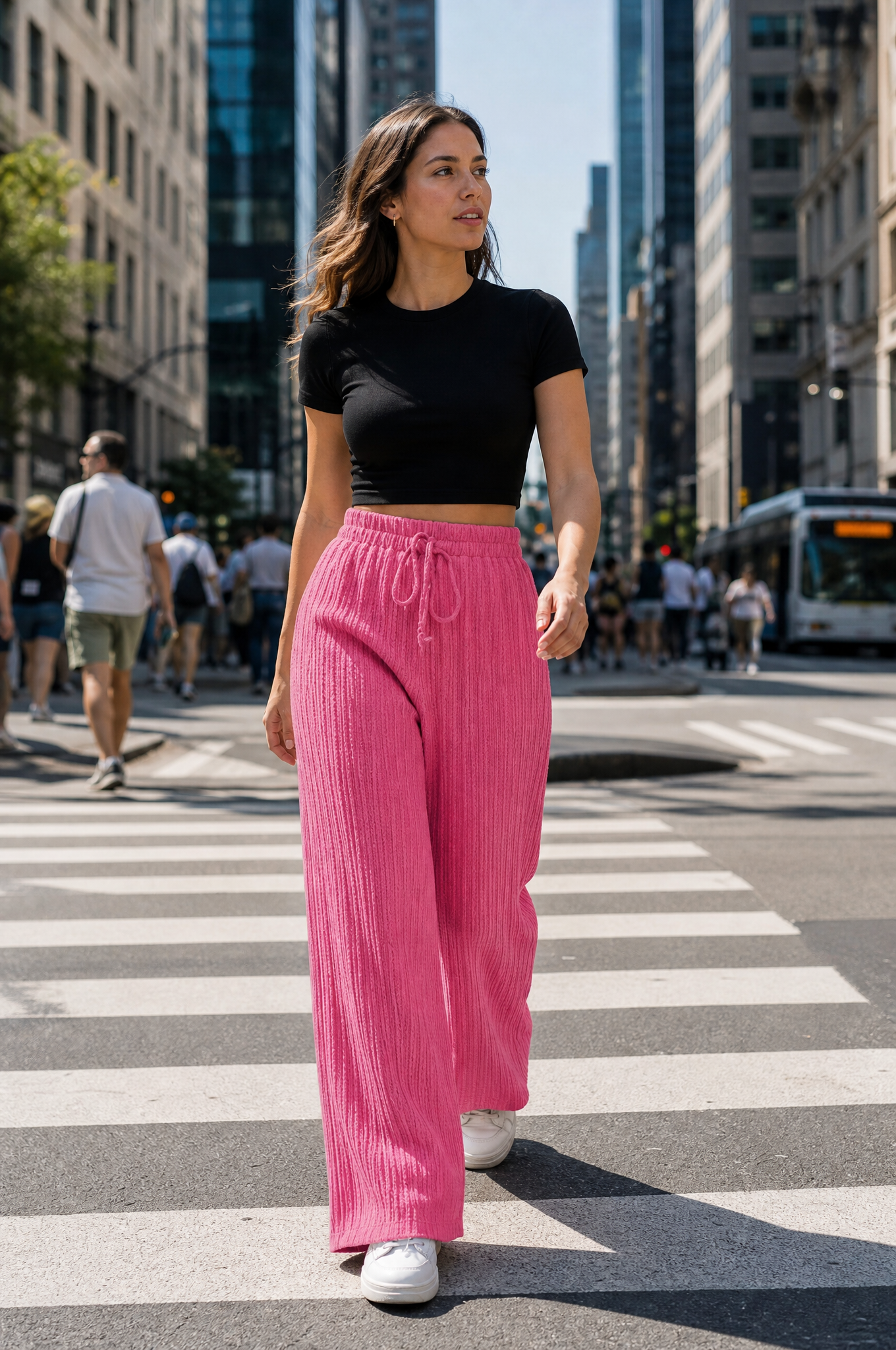 The Everyday Adjustable Pant — Knit (Pink)